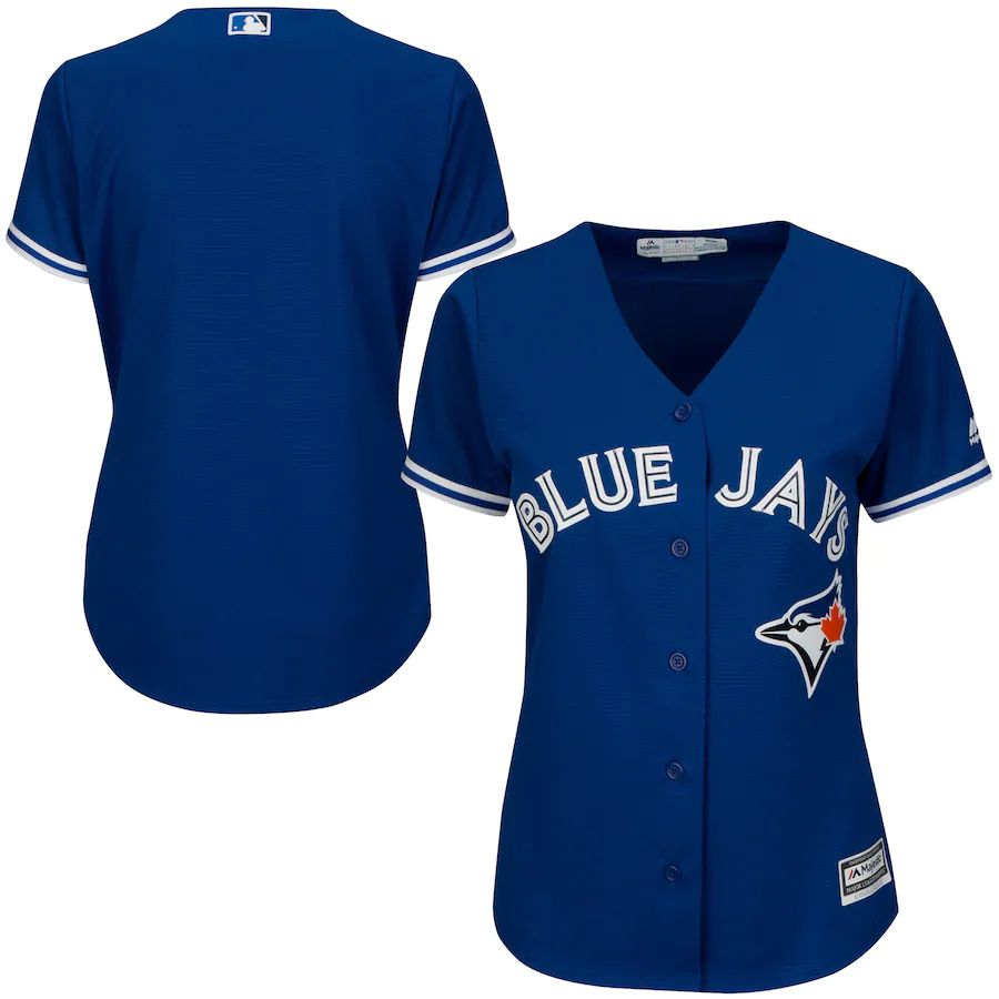 Cheap Womens Toronto Blue Jays Majestic Royal Alternate Plus Size Replica Cool Base Team MLB Jerseys